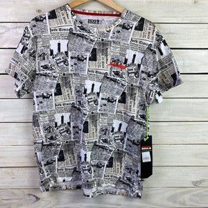 NEW WITH TAGS - Seven Souls Pop Art Short Sleeve Men's Shirt Size Large